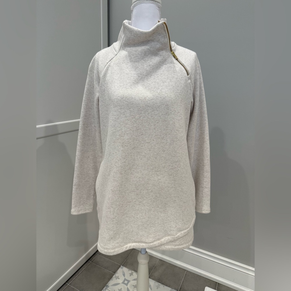 Athleta Light Gray Cowl Neck Sweatshirt